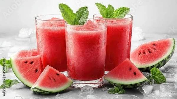 Fototapeta Refreshing Watermelon Smoothie.