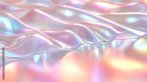 Fototapeta A seamless iridescent gradient with pearl-like highlights