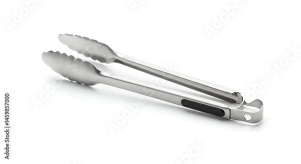 Fototapeta Stainless steel kitchen tongs