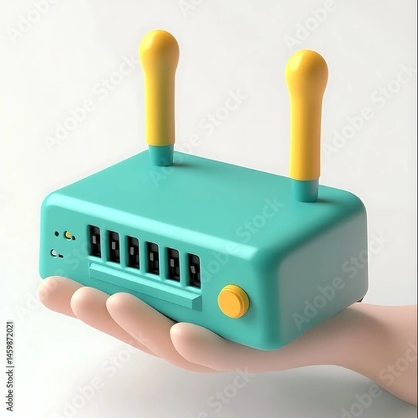 Fototapeta Teal handheld counting device