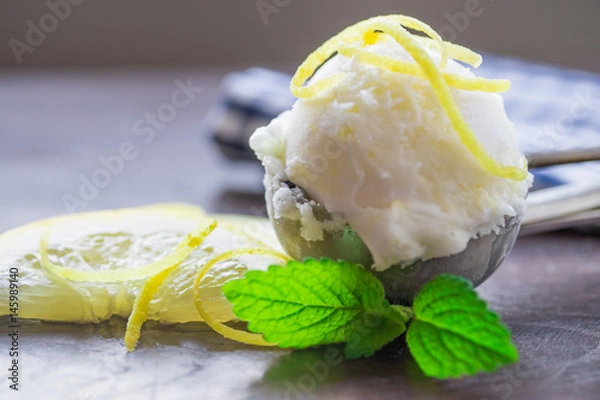 Obraz Zitronen Eiscreme