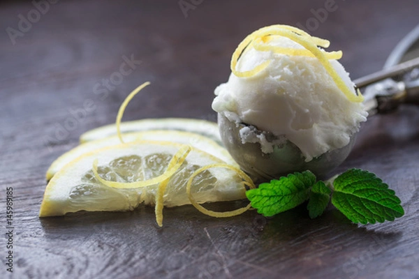 Obraz Zitronen Eiscreme
