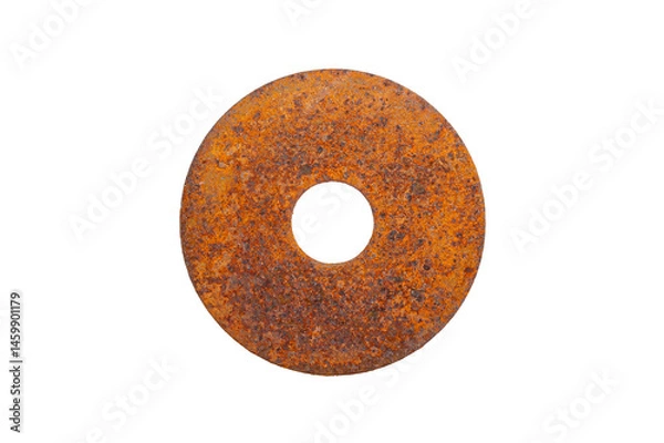 Obraz Rusty washer isolated on white