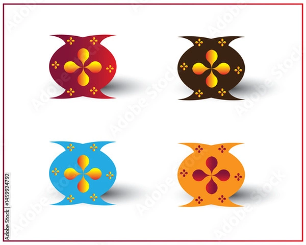 Fototapeta 4 colorful vase, pot vector icon design eps 10..eps