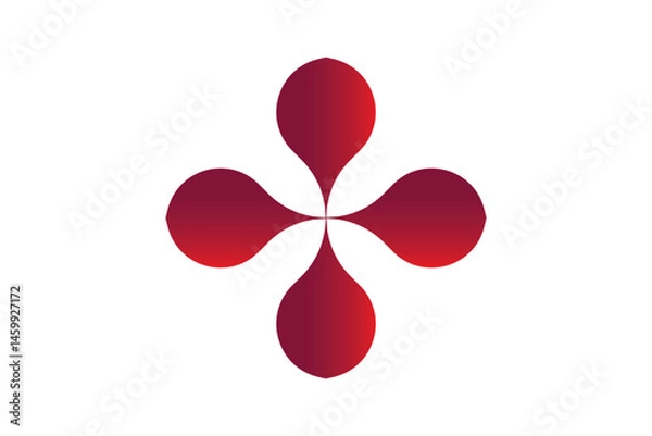 Obraz New Red Flowers leaf.