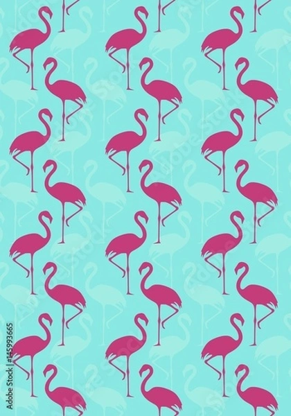 Obraz Flamingo pattern. Modern background