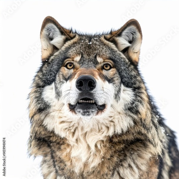 Obraz Majestic Wolf Howling in the Front View with Intense Expression