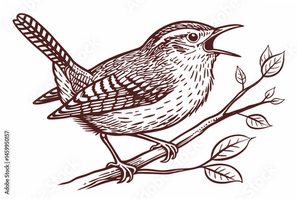 Fototapeta bird on a branch