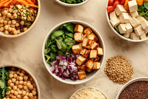 Fototapeta Vegan Protein Sources