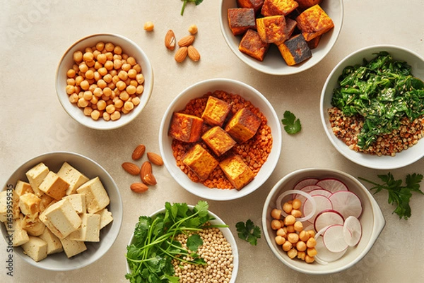 Fototapeta Vegan Protein Sources