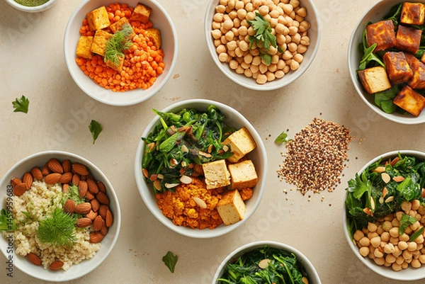 Fototapeta Vegan Protein Sources