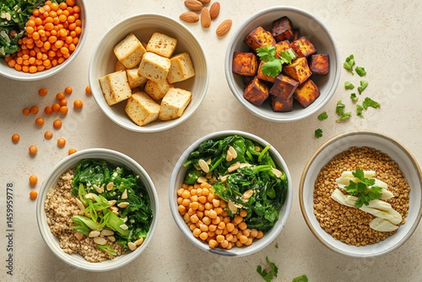 Fototapeta Vegan Protein Sources