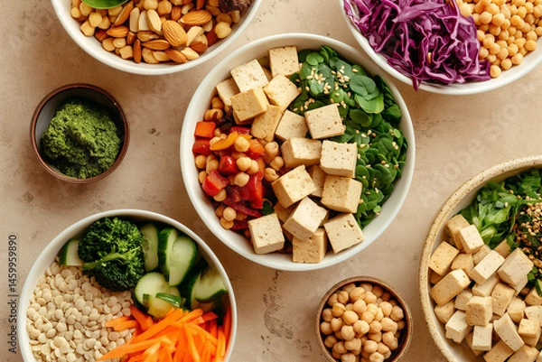 Fototapeta Vegan Protein Sources