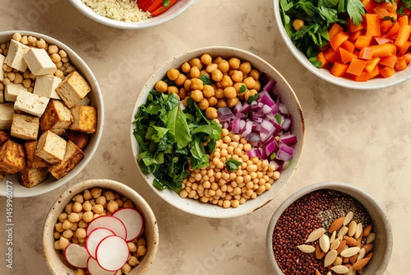 Fototapeta Vegan Protein Sources