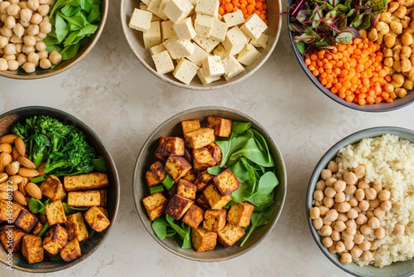 Fototapeta Vegan Protein Sources