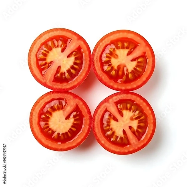 Obraz tomato slices isolated on white background