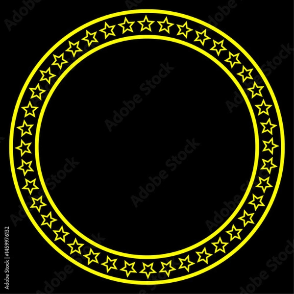 Obraz stroke line star frame border