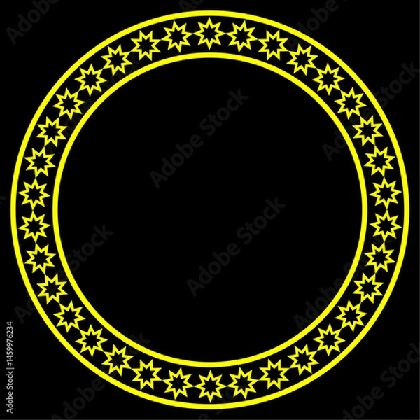Obraz stroke line star frame border