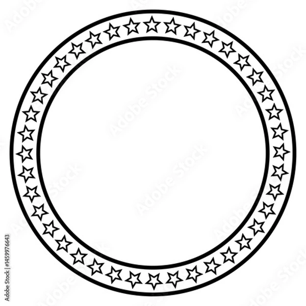 Obraz stroke line star frame border