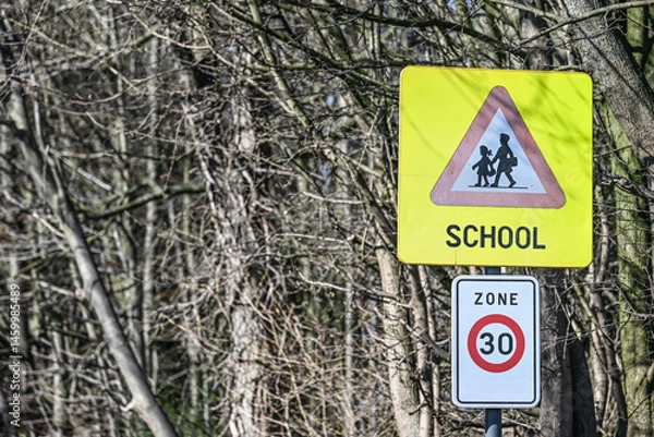 Obraz school ecole signalisation