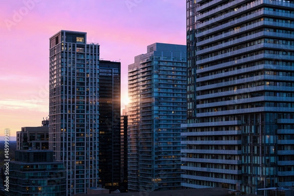 Obraz Toronto condominiums in a trendy middle and upper class district near Yonge and Eglinton midtown.