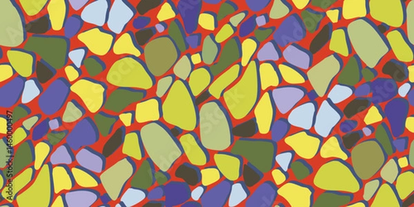 Obraz Seamless Vector Pattern with Colorful Abstract Shapes