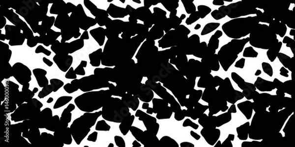 Obraz Black and white Abstract Shapes vector seamless pattern