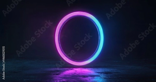 Fototapeta Neon Circle Portal