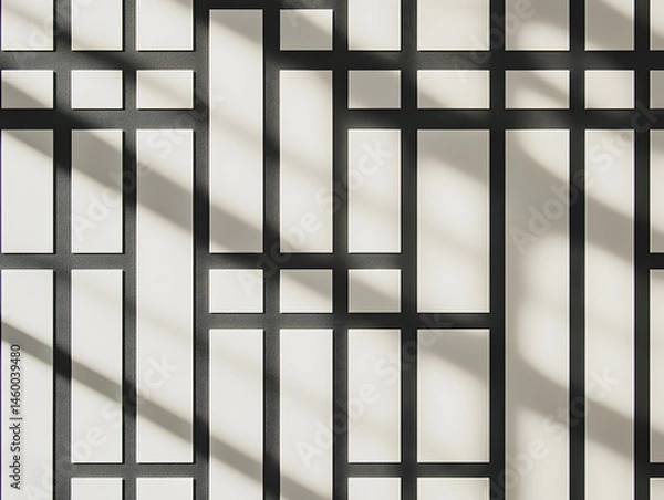 Obraz Simple diagonal line divisions forming abstract triangles in soft gray tones