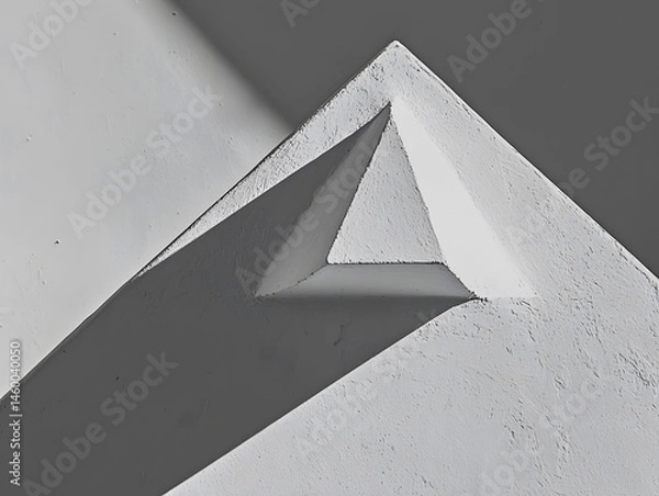 Obraz Simple diagonal line divisions forming abstract triangles in soft gray tones