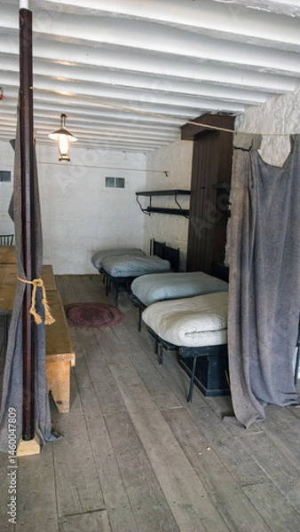 Obraz Old military bunkbeds, circa 1800's