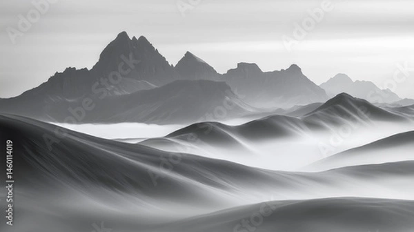 Obraz mountains in the fog