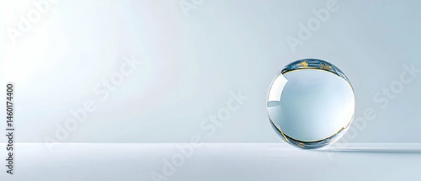 Fototapeta Transparent Globe On White Background