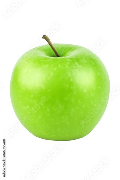 Fototapeta  single fresh crisp green apple isolated on white