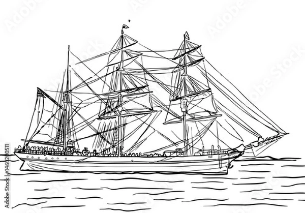Obraz Victorian Ship Sketch
