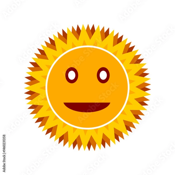 Obraz Sun icon on white background. Vector illustration.