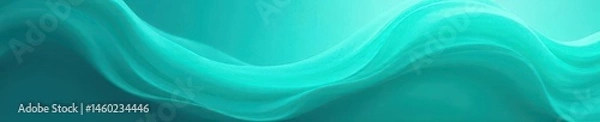 Fototapeta Abstract swirling teal and turquoise gradient background , green, digital art