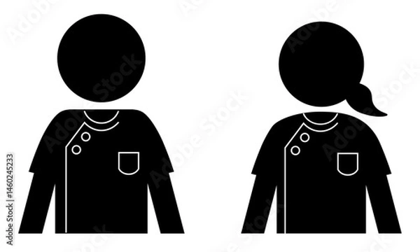 Obraz リハビリ職員の男女のピクトグラム