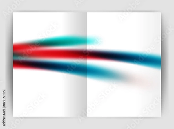 Fototapeta Blurred wave line. Business annual report abstract background