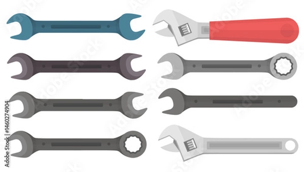 Obraz Work Wrenches and Adjustable Wrenches Models