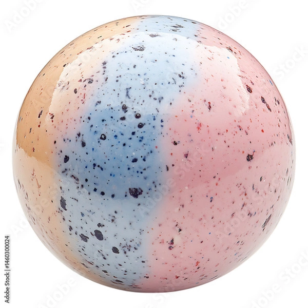 Obraz Luminous Pastel Candy Pop Soft Fusion of Peach Blueb Ball Isolated on Transparent Background