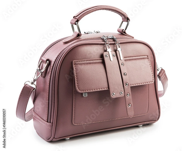 Obraz A pink purse with a gold zipper pull