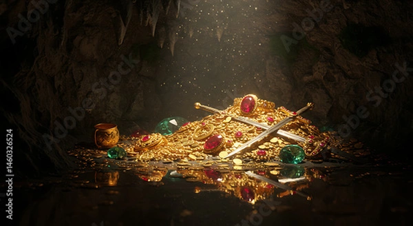 Obraz cave with gold 