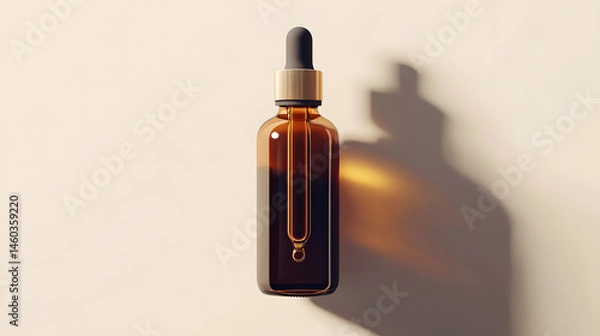 Obraz Essential serum dropper bottle mockup studio setting product photography minimalist design