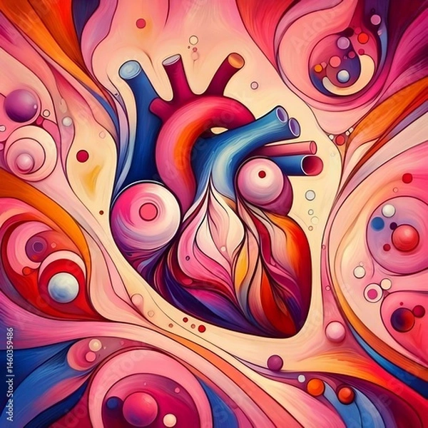 Obraz artistic image of an anatomical heart 77