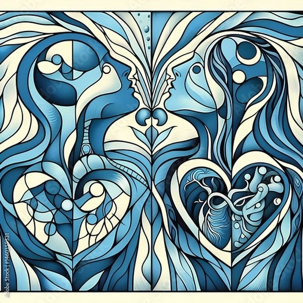 Obraz artistic image of an anatomical heart 74