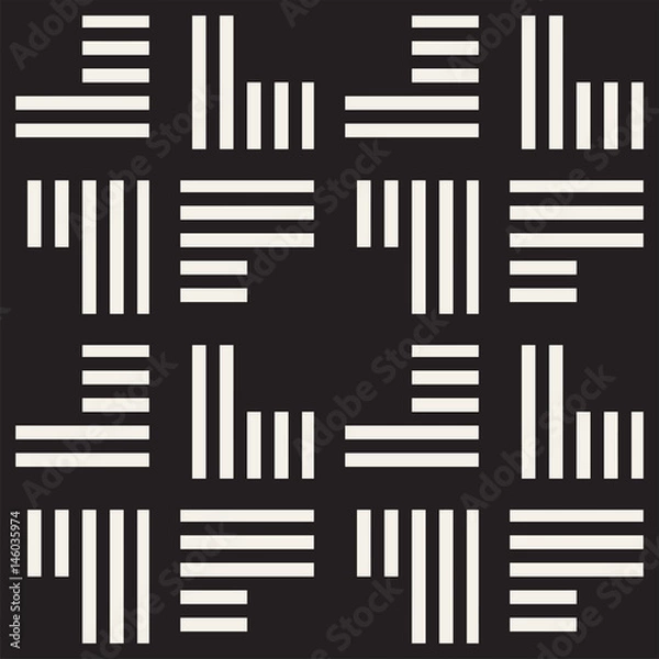 Fototapeta Seamless pattern with stripes. Vector abstract background. Stylish lattice structure