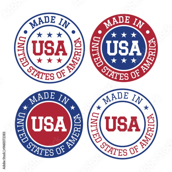 Obraz made in usa stamp circle logo vector design for business