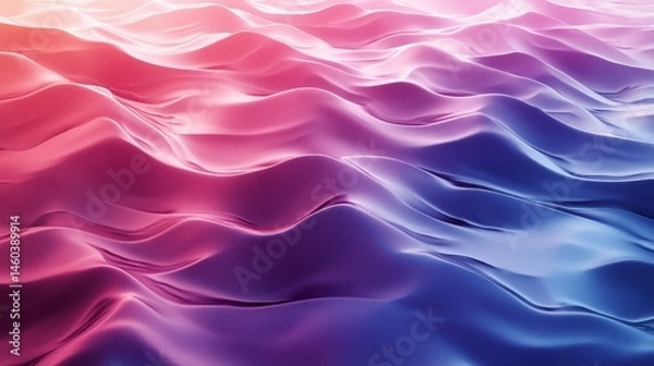 Fototapeta Abstract wavy surface with vibrant color gradients.