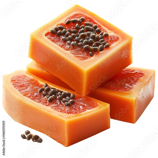 Obraz Artisan Puree Charm Refined Fusion of Papaya and Grape Isolated on Transparent Background